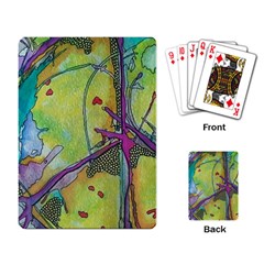 Green Peace Sign Psychedelic Trippy Playing Cards Single Design (rectangle) by Modalart