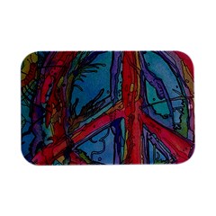 Hippie Peace Sign Psychedelic Trippy Open Lid Metal Box (silver)   by Modalart