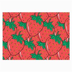 Texture Sweet Strawberry Dessert Food Summer Pattern Large Glasses Cloth (2 Sides) by Sarkoni