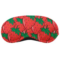 Texture Sweet Strawberry Dessert Food Summer Pattern Sleep Mask by Sarkoni