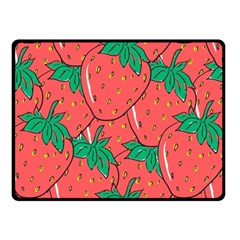 Texture Sweet Strawberry Dessert Food Summer Pattern Fleece Blanket (small) by Sarkoni