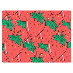 Texture Sweet Strawberry Dessert Food Summer Pattern Premium Plush Fleece Blanket (extra Small) by Sarkoni