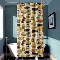 Junk Food Hipster Pattern Shower Curtain 36  X 72  (stall) 