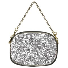 Food Doodle Pattern Chain Purse (one Side) by Sarkoni