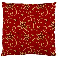 Christmas Texture Pattern Red Craciun Large Premium Plush Fleece Cushion Case (two Sides) by Sarkoni