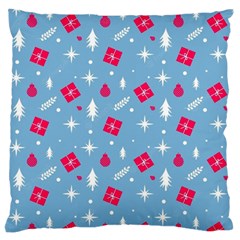 Christmas  Xmas Pattern Vector With Gifts And Pine Tree Icons Large Cushion Case (one Side)