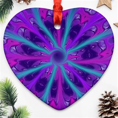 Wallpaper Tie Dye Pattern Heart Ornament (two Sides) by Ravend