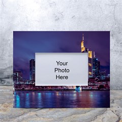 Frankfurt City Skyline Skyscraper White Tabletop Photo Frame 4 x6  by Sarkoni