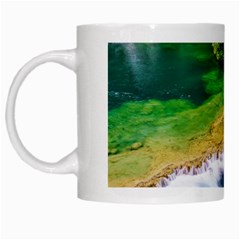 River Waterfall White Mug by Sarkoni