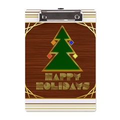 Art Deco Holiday Card A5 Acrylic Clipboard