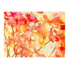 Monotype Art Pattern Leaves Colored Autumn Two Sides Premium Plush Fleece Blanket (mini)