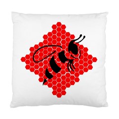 Bee Logo Honeycomb Red Wasp Honey Standard Cushion Case (one Side)