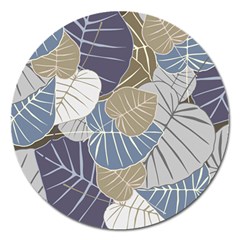 Ackground Leaves Desktop Magnet 5  (round) by Amaryn4rt