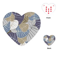 Ackground Leaves Desktop Playing Cards Single Design (heart) by Amaryn4rt