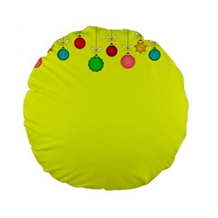 Christmas,bowls,garland,decoration Standard 15  Premium Round Cushions by Amaryn4rt