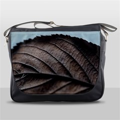 Leaf Veins Nerves Macro Closeup Messenger Bag by Amaryn4rt