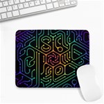 Circuit Hexagonal Geometric Pattern Background Pattern Small Mousepad Front