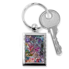 Abstract Waves Iv Key Chain (rectangle) by kaleidomarblingart