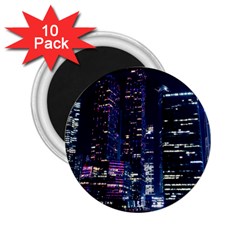 Black Building Lighted Under Clear Sky 2 25  Magnets (10 Pack)  by Modalart