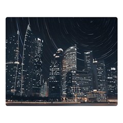 Time Lapse Photo Of City Premium Plush Fleece Blanket (large) by Modalart