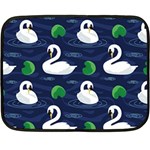 Swan-pattern-elegant-design Two Sides Fleece Blanket (Mini) 35 x27  Blanket Front