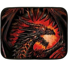 Dragon Two Sides Fleece Blanket (mini) by Ndabl3x