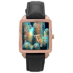 Photo Coral Great Scleractinia Rose Gold Leather Watch  by Pakjumat