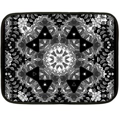 Mandala Calming Coloring Page Two Sides Fleece Blanket (mini) by Sarkoni