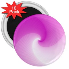 Abstract Spiral Pattern Background 3  Magnets (10 Pack) 