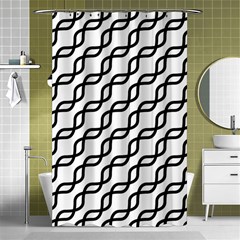 Diagonal Stripe Pattern Shower Curtain 48  X 72  (small) 