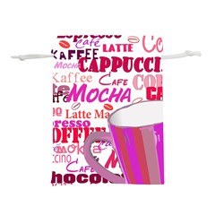 Coffee Cup Lettering Coffee Cup Lightweight Drawstring Pouch (m) by Amaryn4rt