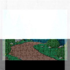 Adventure Time Cartoon Pathway Rectangular Jigsaw Puzzl by Sarkoni