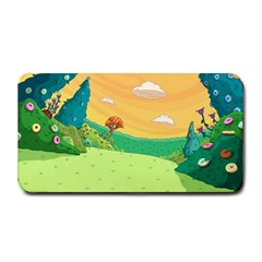 Green Field Illustration Adventure Time Multi Colored Medium Bar Mat by Sarkoni