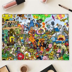 Cartoon Characters Tv Show  Adventure Time Multi Colored Cosmetic Bag (xxl) by Sarkoni