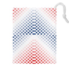 Dots Pointillism Abstract Chevron Drawstring Pouch (5xl) by Pakjumat