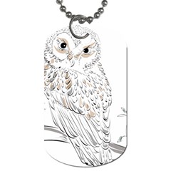 Owl Bird Wildlife Bird Of Prey Dog Tag (two Sides) by Modalart