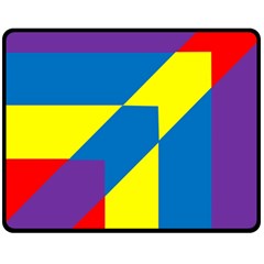 Colorful Red Yellow Blue Purple Fleece Blanket (medium) by Grandong