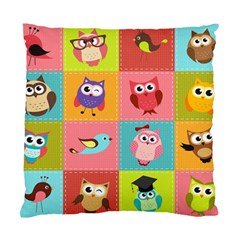 Owls Pattern Abstract Art Desenho Vector Cartoon Standard Cushion Case (two Sides) by Bedest