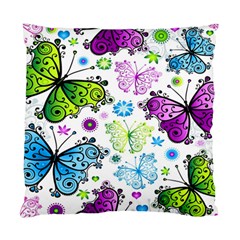 Butterflies Abstract Background Colorful Desenho Vector Standard Cushion Case (one Side) by Bedest