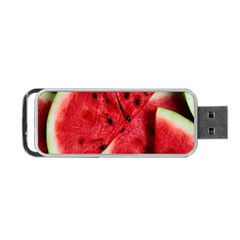 Watermelon Fruit Green Red Portable Usb Flash (two Sides) by Bedest