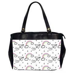 Cute Art Print Pattern Oversize Office Handbag (2 Sides) by Ndabl3x