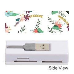 Floral Backdrop Pattern Flower Memory Card Reader (stick)