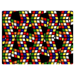 Graphic Pattern Rubiks Cube Cubes Two Sides Premium Plush Fleece Blanket (extra Small) by Ravend