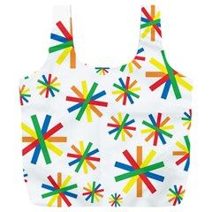 Celebrate Pattern Colorful Design Full Print Recycle Bag (xxl)