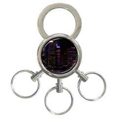 Hong Kong China Asia Skyscraper 3-ring Key Chain by Amaryn4rt