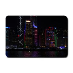 Hong Kong China Asia Skyscraper Small Doormat by Amaryn4rt