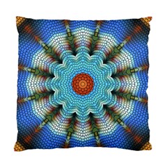 Pattern Blue Brown Background- Standard Cushion Case (two Sides) by Amaryn4rt