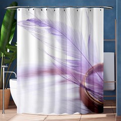 Ring Feather Marriage Pink Gold Shower Curtain 60  X 72  (medium) 