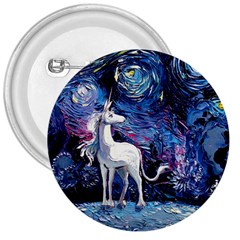 Unicorn Starry Night Print Van Gogh 3  Buttons by Modalart