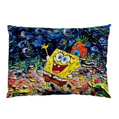 Art Cartoon Starry Night Van Gogh Pillow Case by Modalart